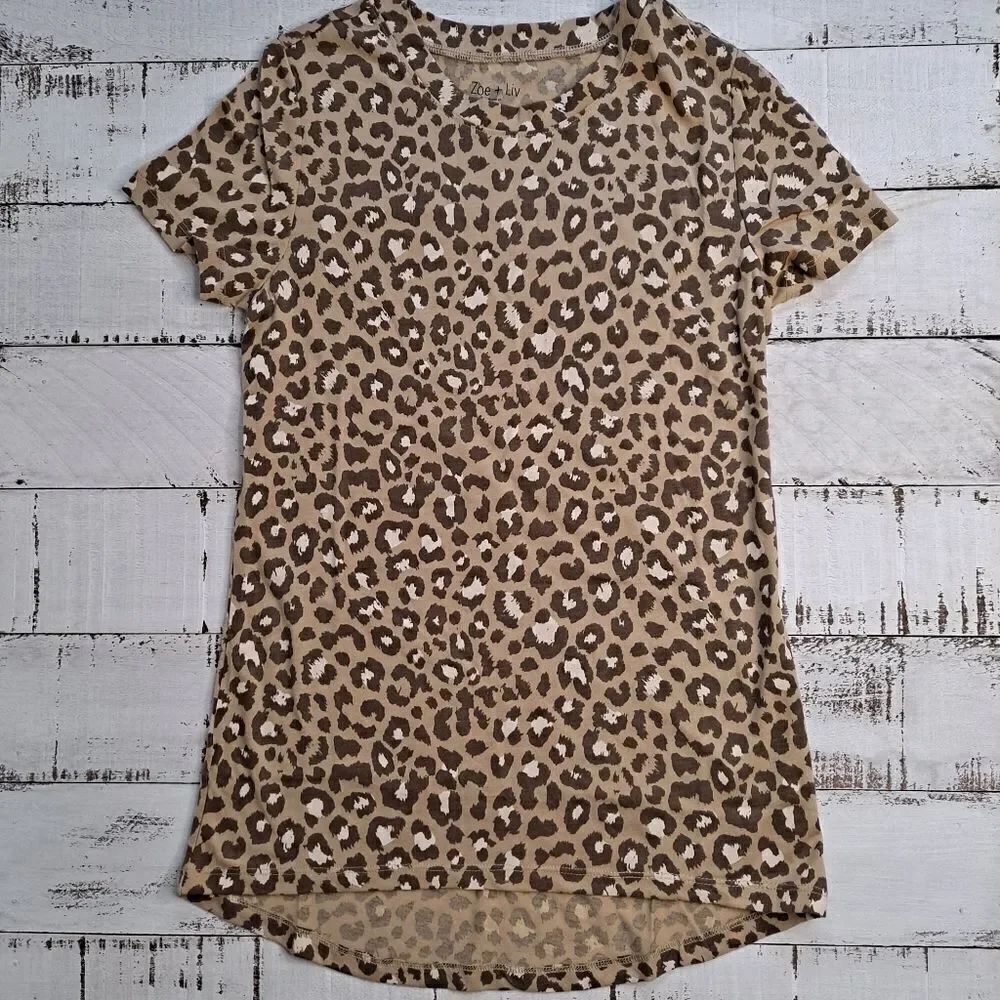 Zoe + Liv Animal Print Top XSmall